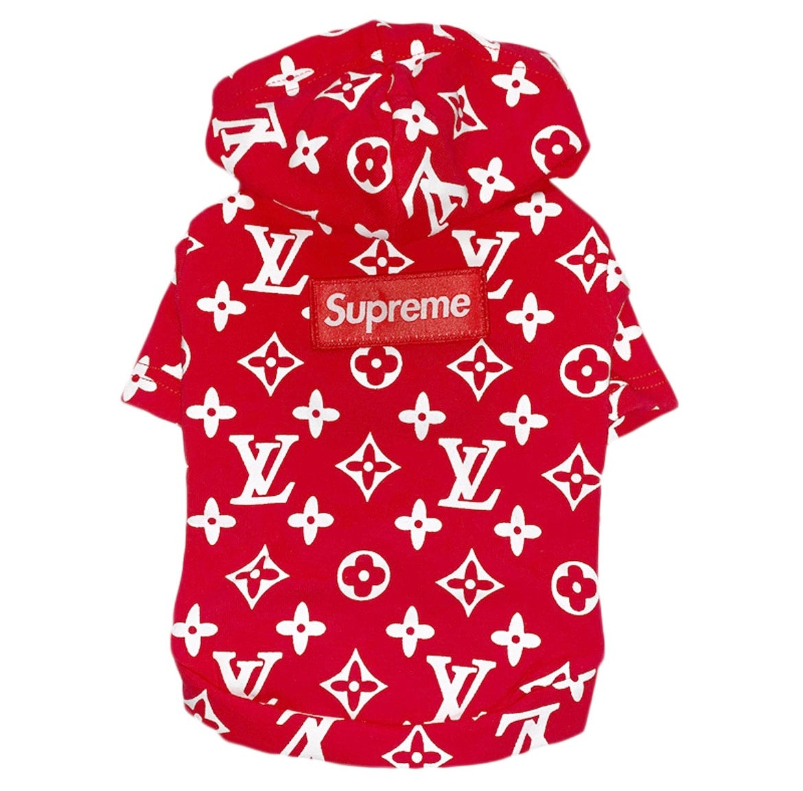 Supreme lv hoodie red discount